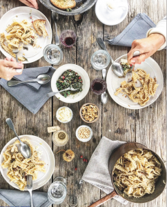 Mandredine with porcini and fried sage
