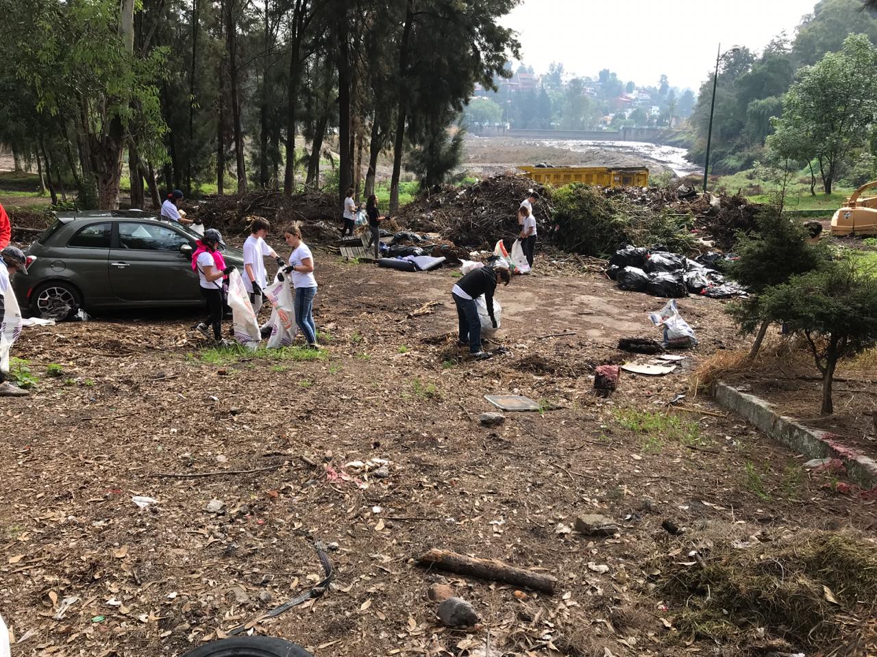 Limpieza de la presa de Capulín