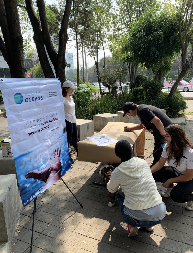 Locals writing statements and requests to government and companies about plastic.