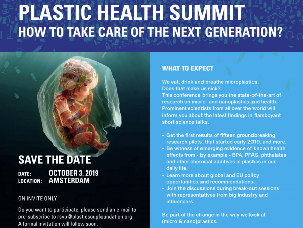 Plastic Health Summit poster screenshot.
