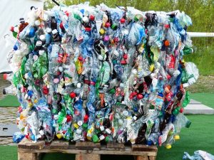 Photo by Hans Braxmaier from Pixabay Bale of plastics ready for recycling