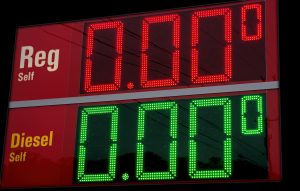 Falling gasoline prices during pandemic.