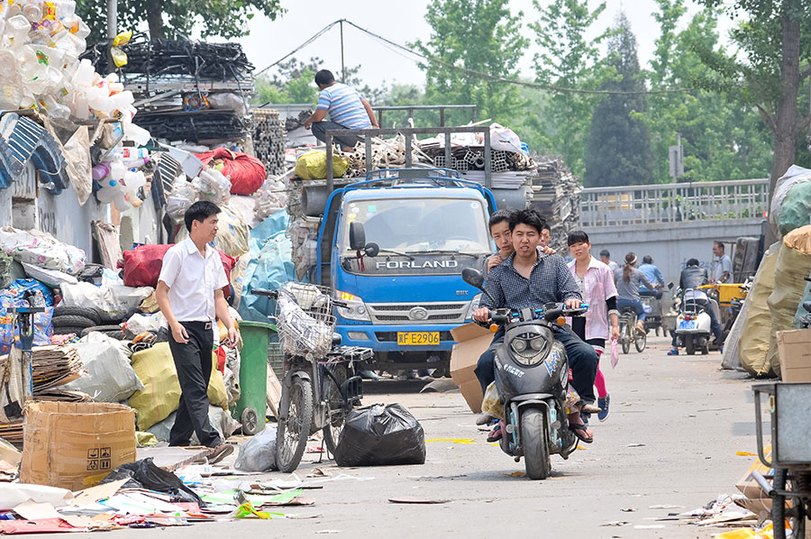 plastic pollution in Beijing, China