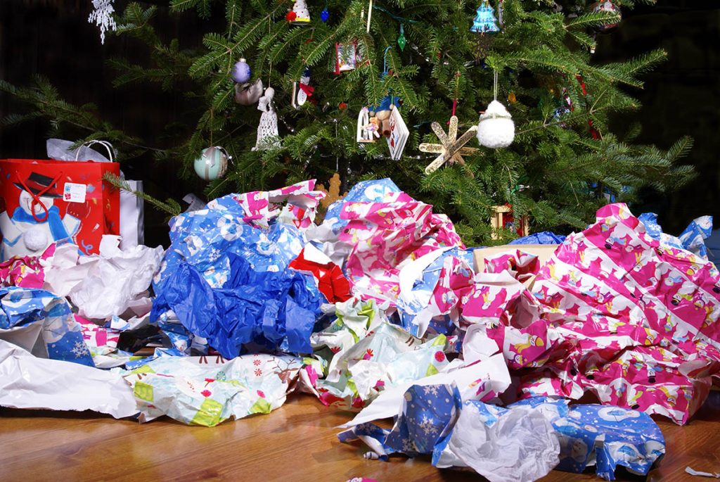 Christmas tree wrapping paper