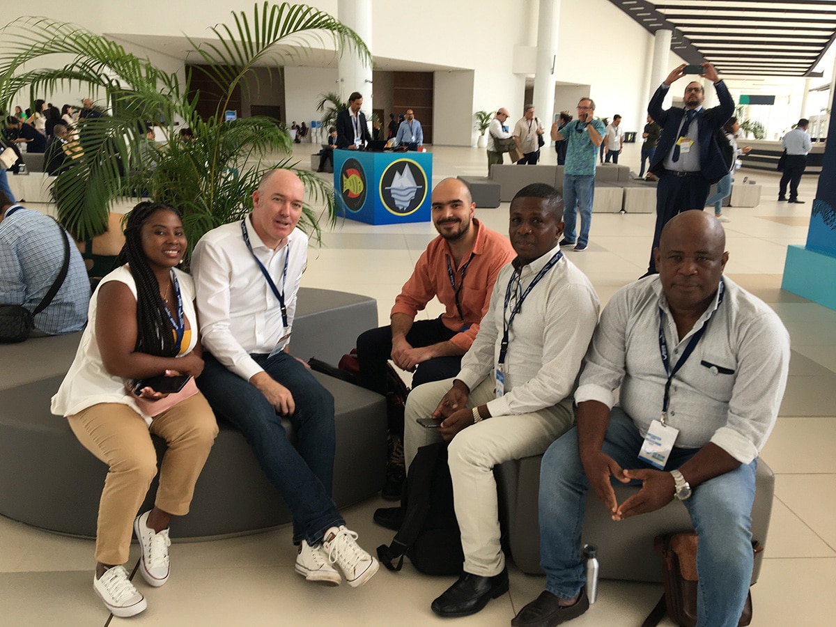Director of Advocacy Mark Minneboo meeting with a delegation of the Chocó department located on the Pacific coast of Colombia and Lucas Wasson from the Colombian NGO Movilizatorio © Plastic Oceans International